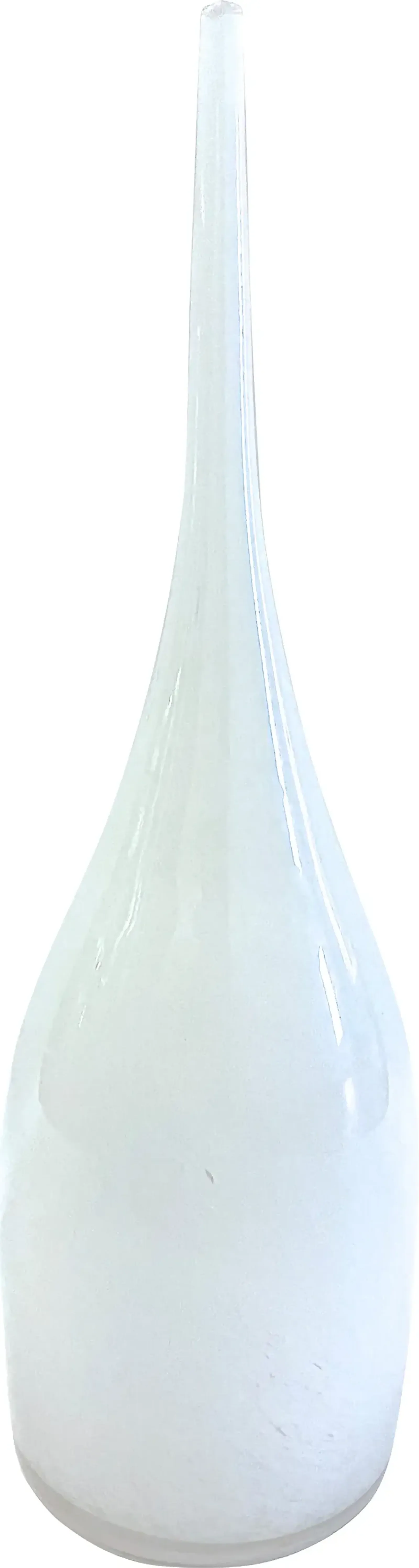 Abstract Tall White Glass Vase - Vermilion Designs