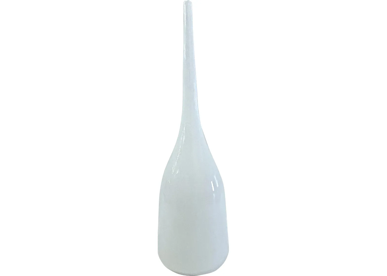 Abstract Medium Height White Glass Vase - Vermilion Designs