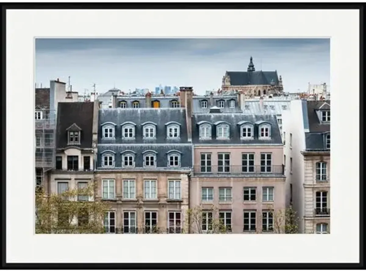 Traditional Buildings in Paris - Black