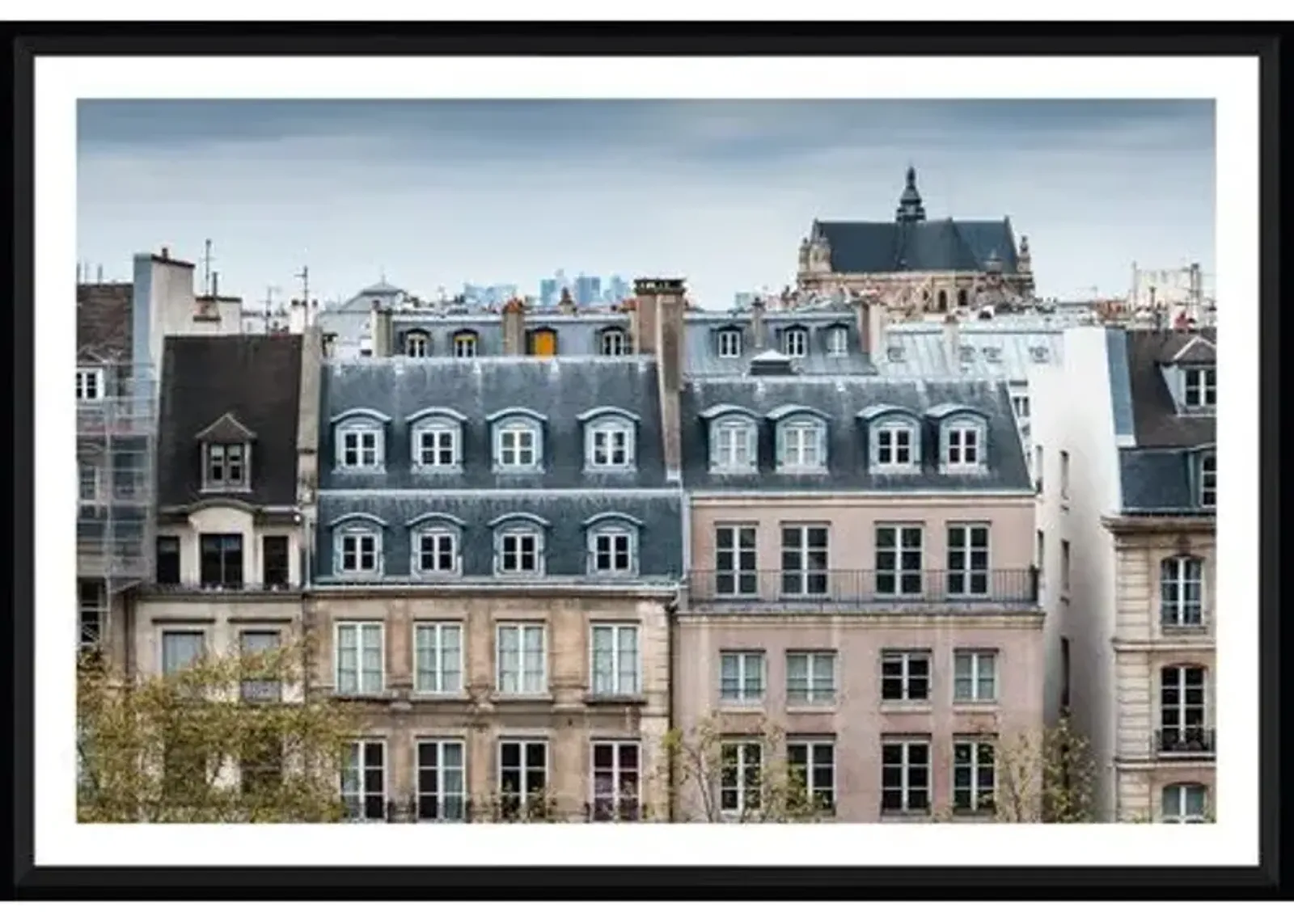 Traditional Buildings in Paris - Black