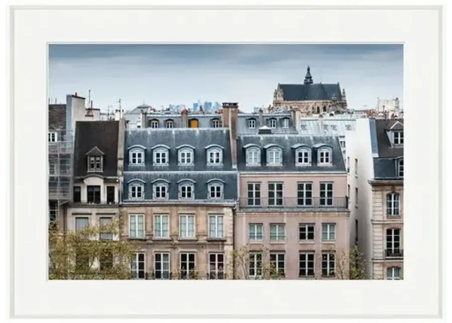 Traditional Buildings in Paris - White