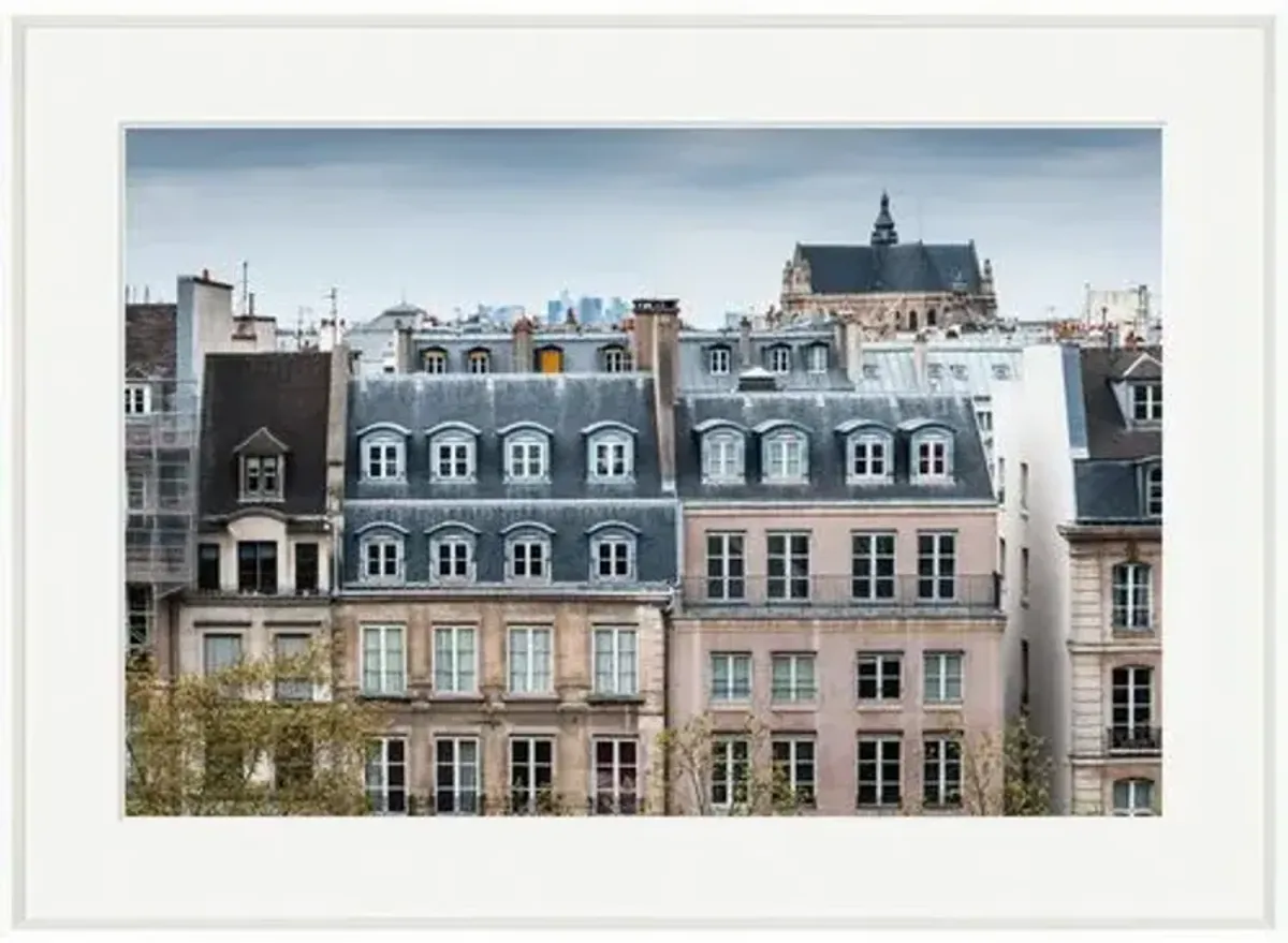 Traditional Buildings in Paris - White