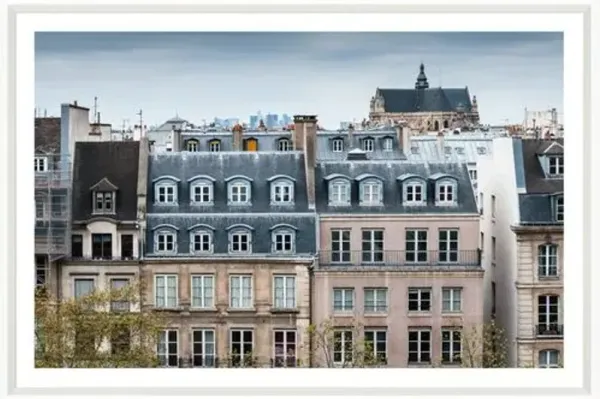 Traditional Buildings in Paris - White