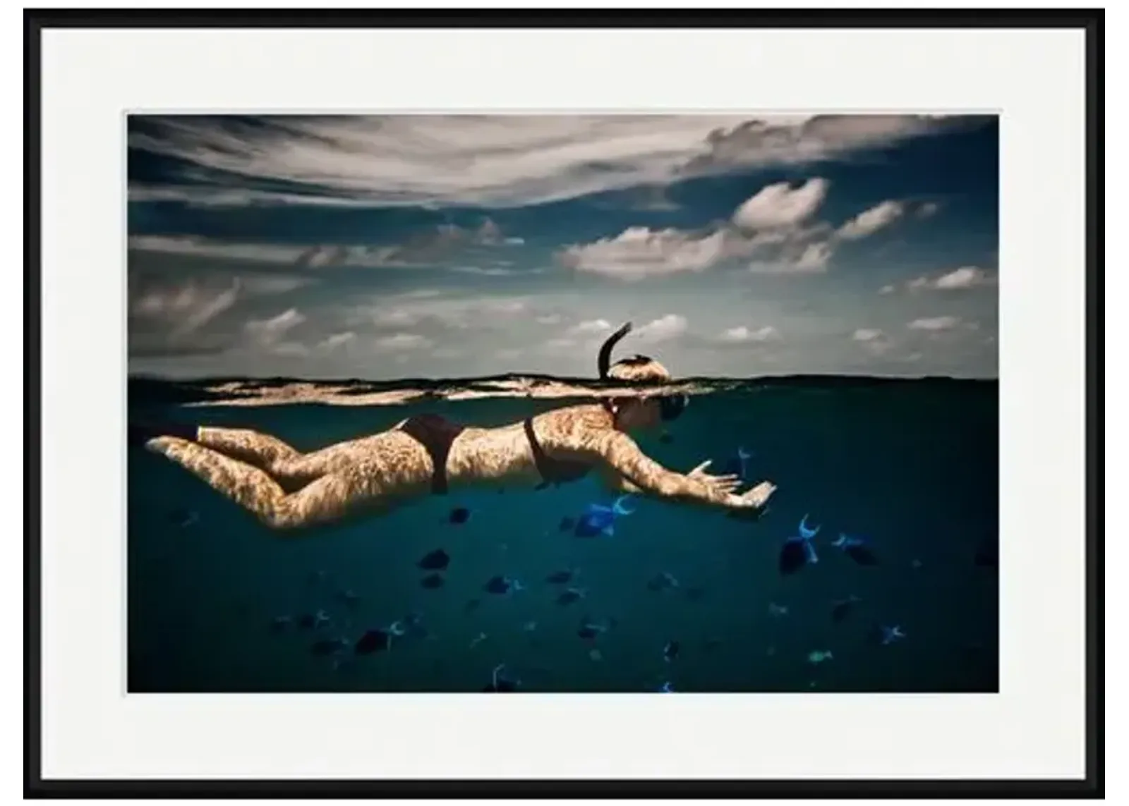 Girl Snorkelling in Indian Ocean - Black