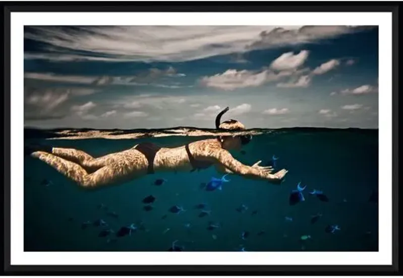 Girl Snorkelling in Indian Ocean - Black