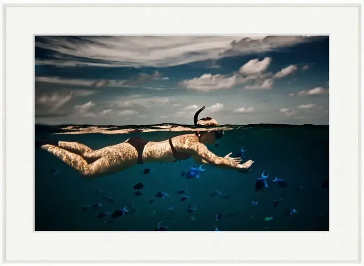 Girl Snorkelling in Indian Ocean