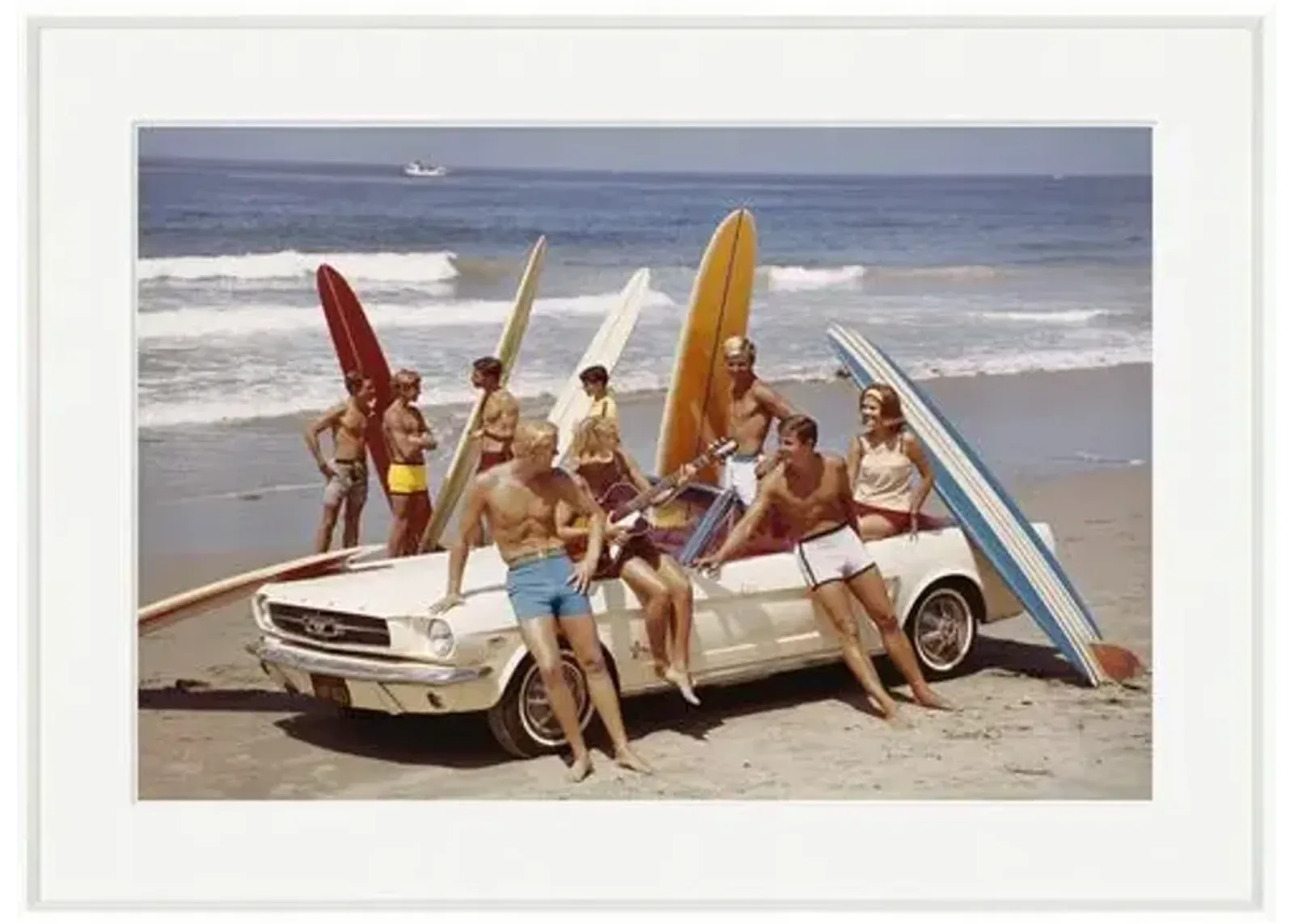 Tom Kelley - Friends Having Fun on Beach - White