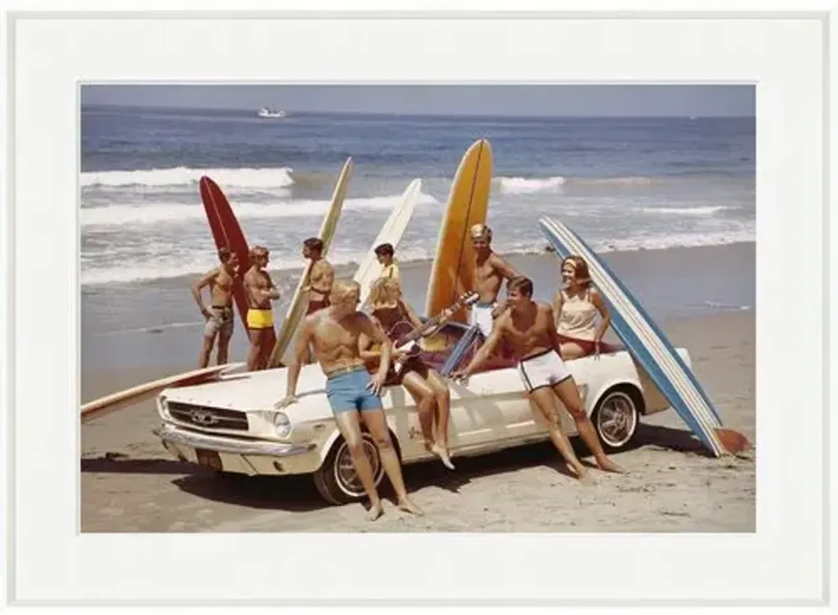 Tom Kelley - Friends Having Fun on Beach - White