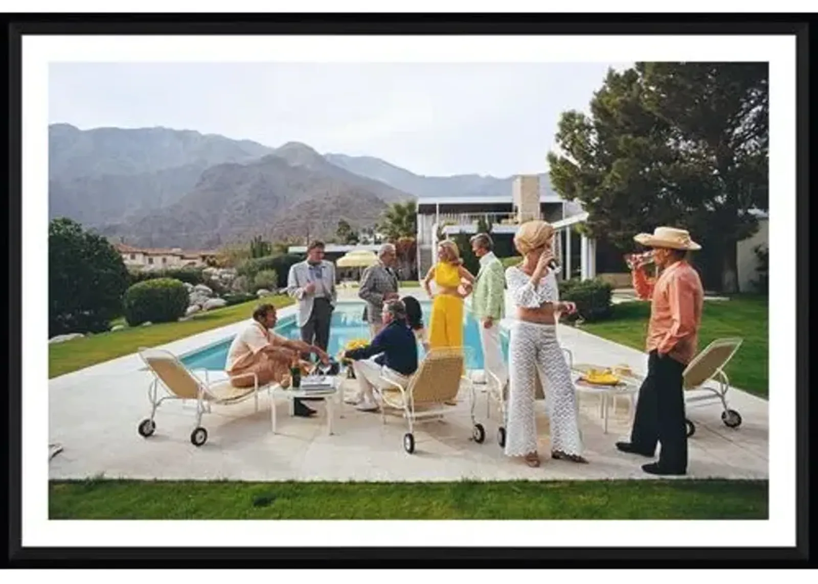 Slim Aarons - Desert House Party 1970 - Black