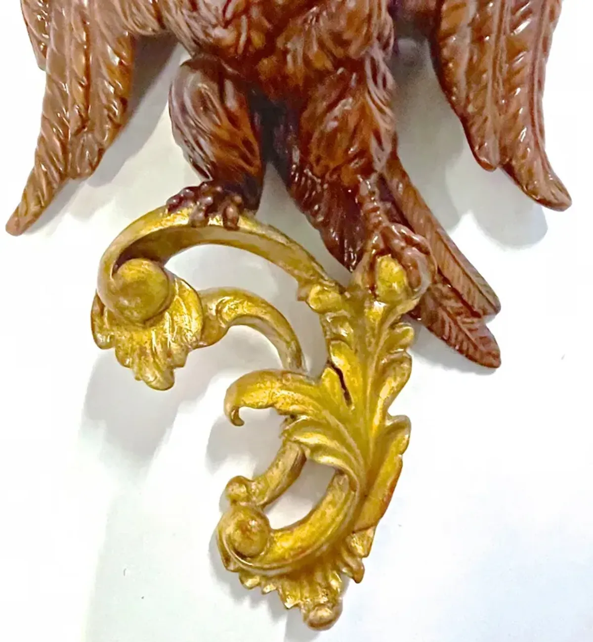 Gilt Eagle Wall Shelves - Set of 2 - Vermilion Designs - Brown