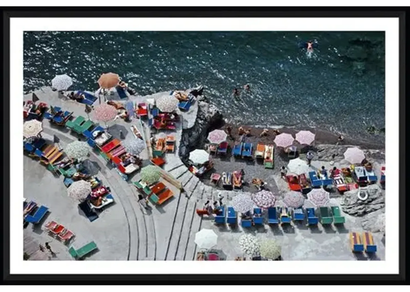 Slim Aarons - La Scogliera Beach - Black