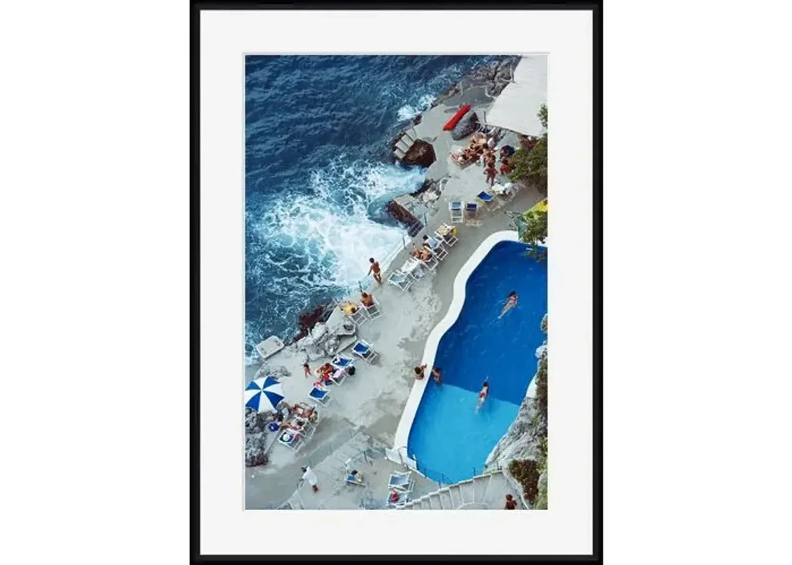 Slim Aarons - Pool on Amalfi Coast - Black