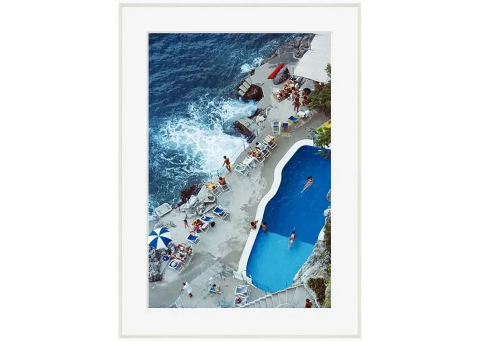 Slim Aarons - Pool on Amalfi Coast - White