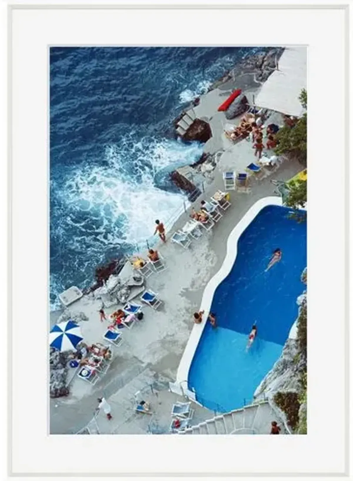 Slim Aarons - Pool on Amalfi Coast - White