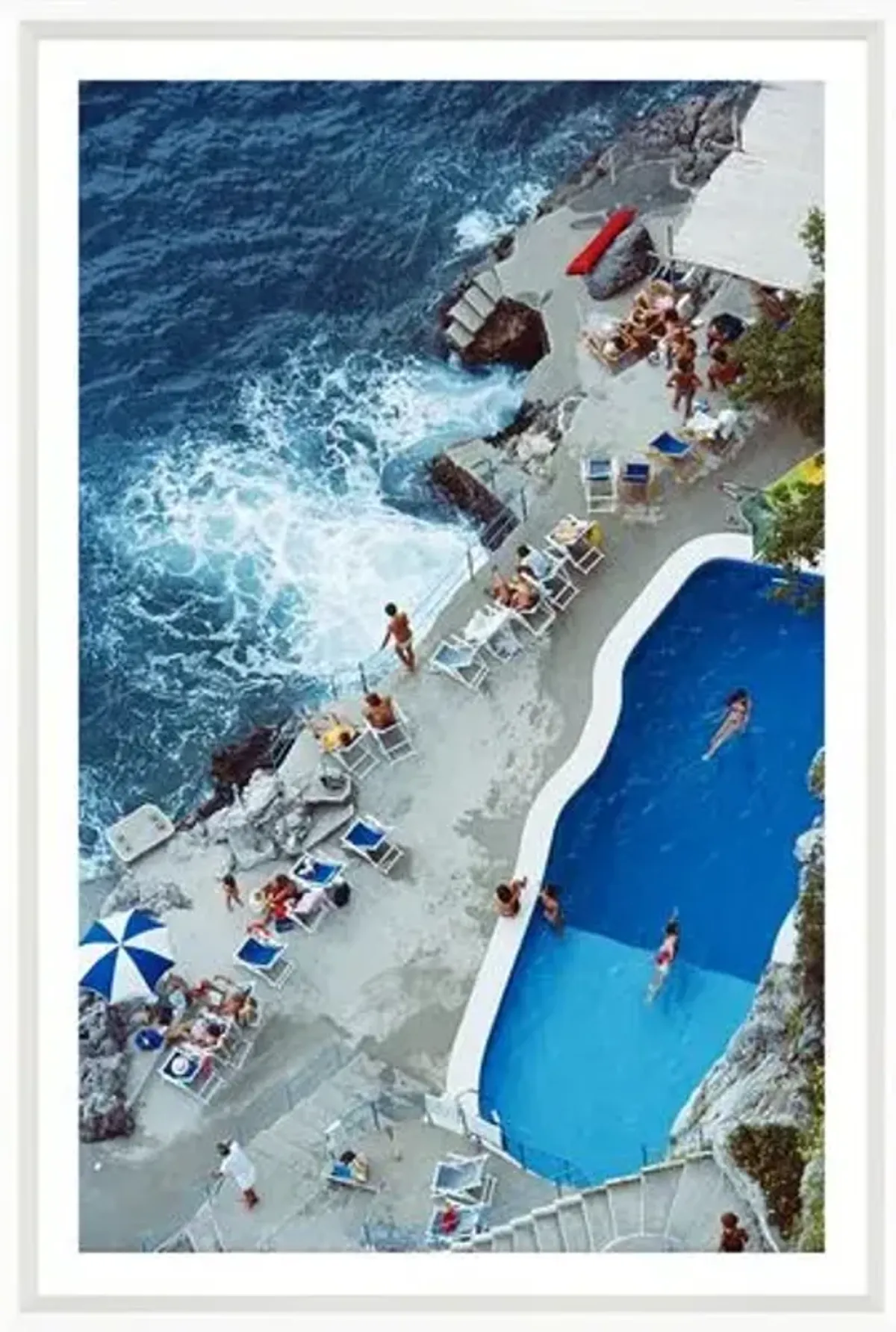 Slim Aarons - Pool on Amalfi Coast - White