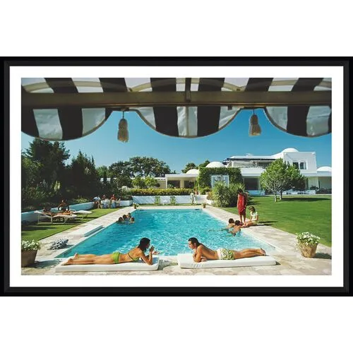 Slim Aarons - Poolside in Sotogrande - Black