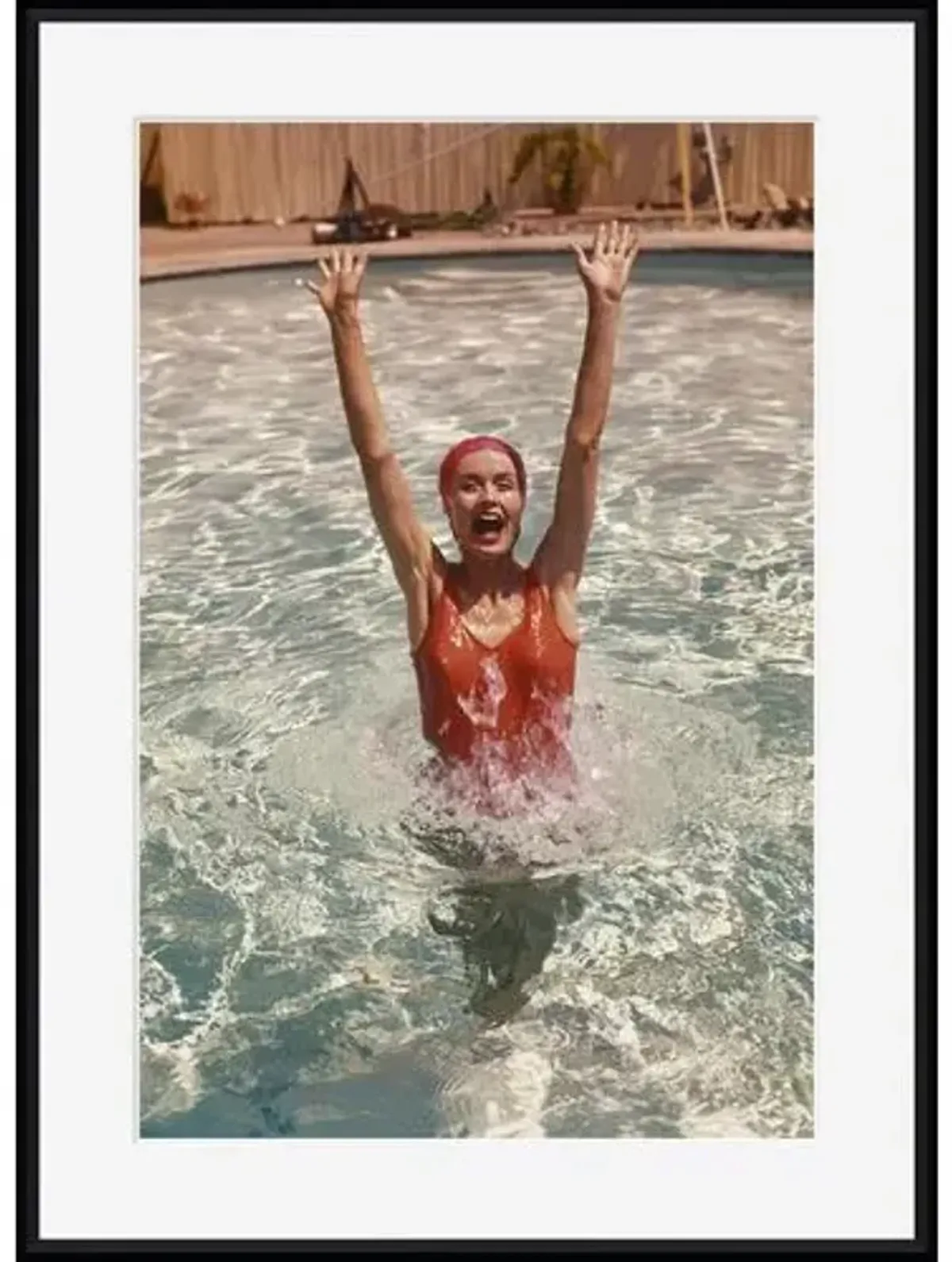 Tom Kelley - Young Woman in Swimming Pool - Black