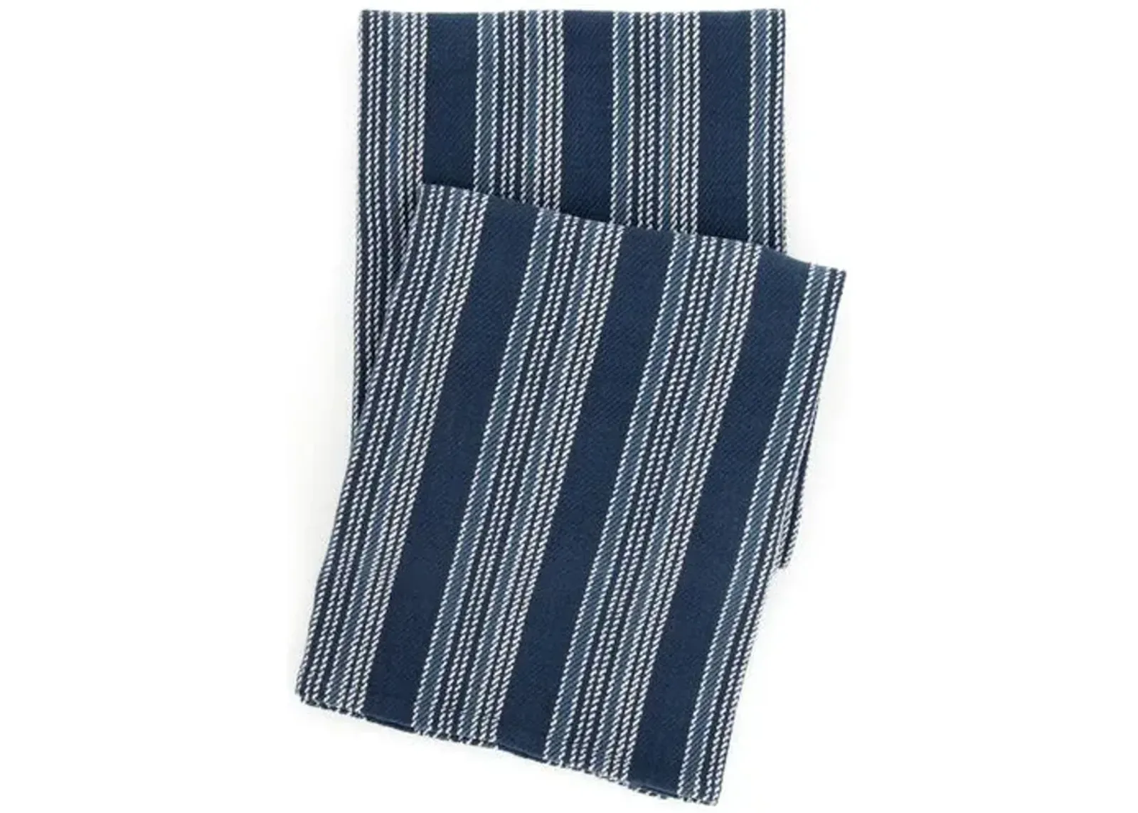 Cameroon Stripe Woven Throw - Blue - Pine Cone Hill