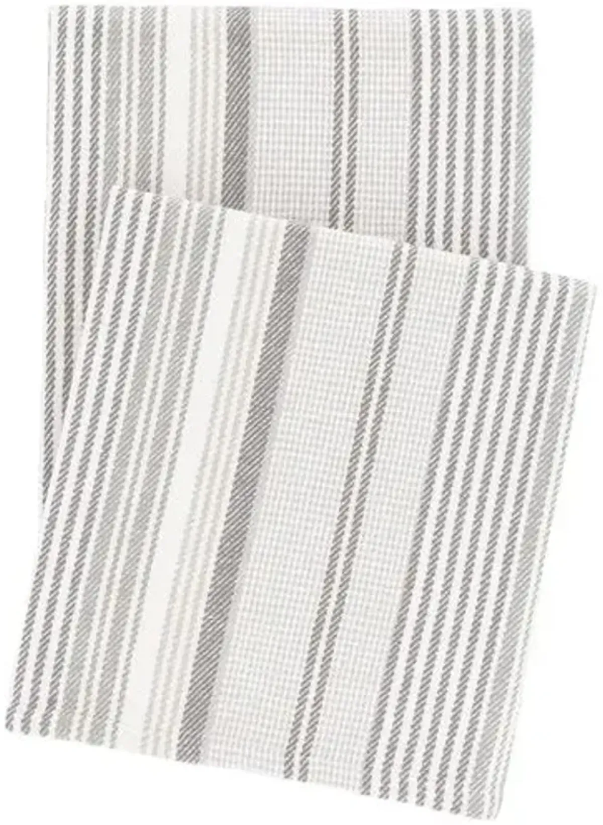 Gradation Ticking Woven Throw - Gray/White - Pine Cone Hill