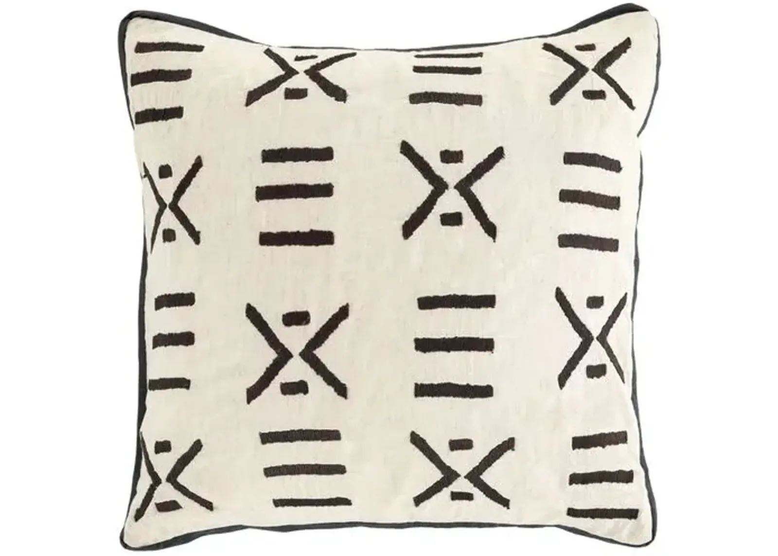 Kitale 22x22 Pillow - Ivory/Black - Pine Cone Hill