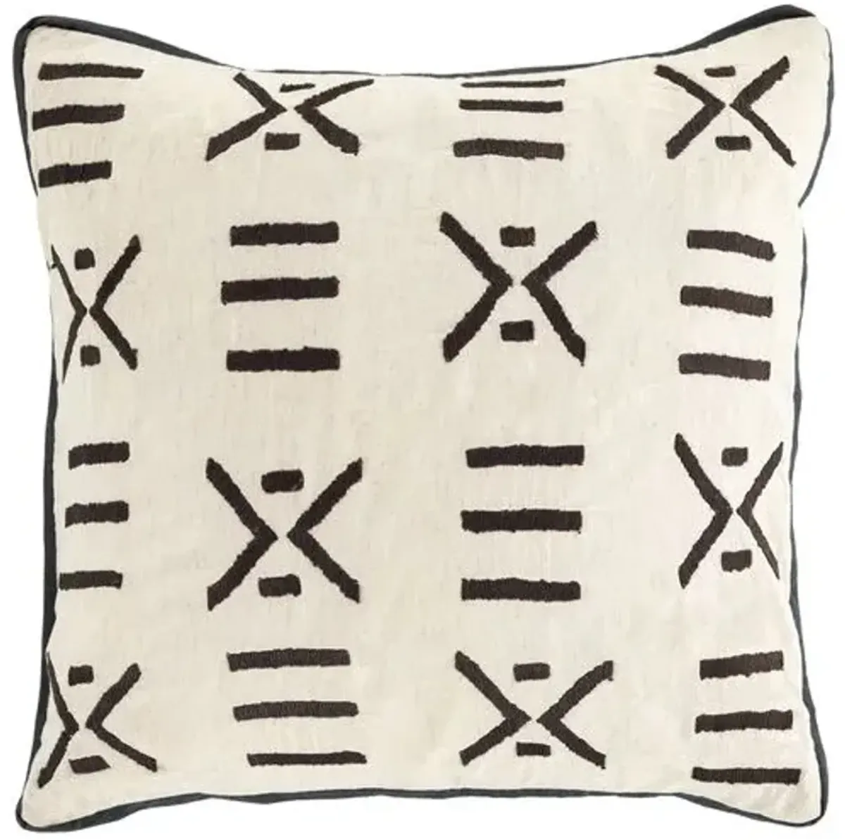 Kitale 22x22 Pillow - Ivory/Black - Pine Cone Hill