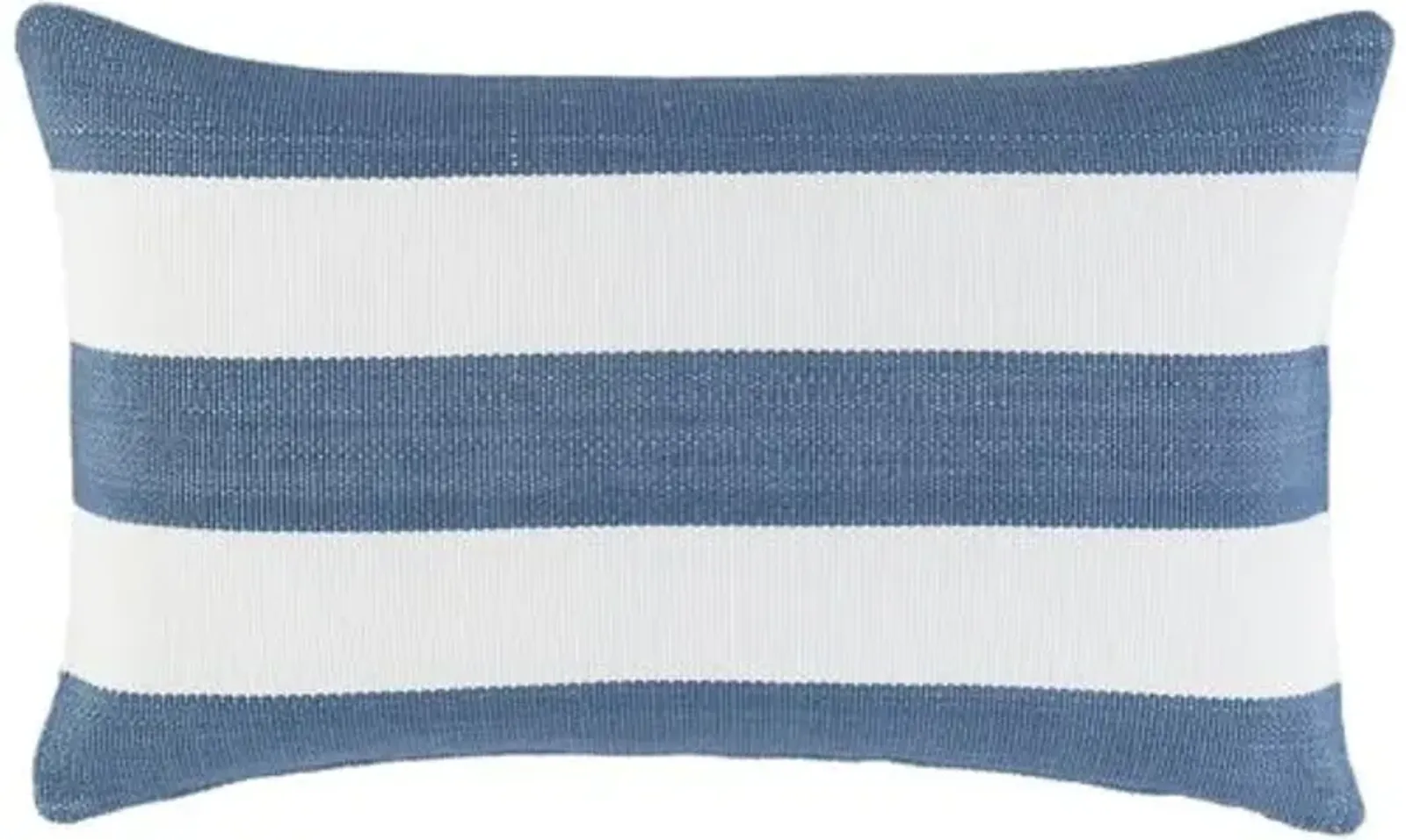 Catamaran Stripe 15x24 Lumbar Outdoor Pillow - Denim/White - Pine Cone Hill