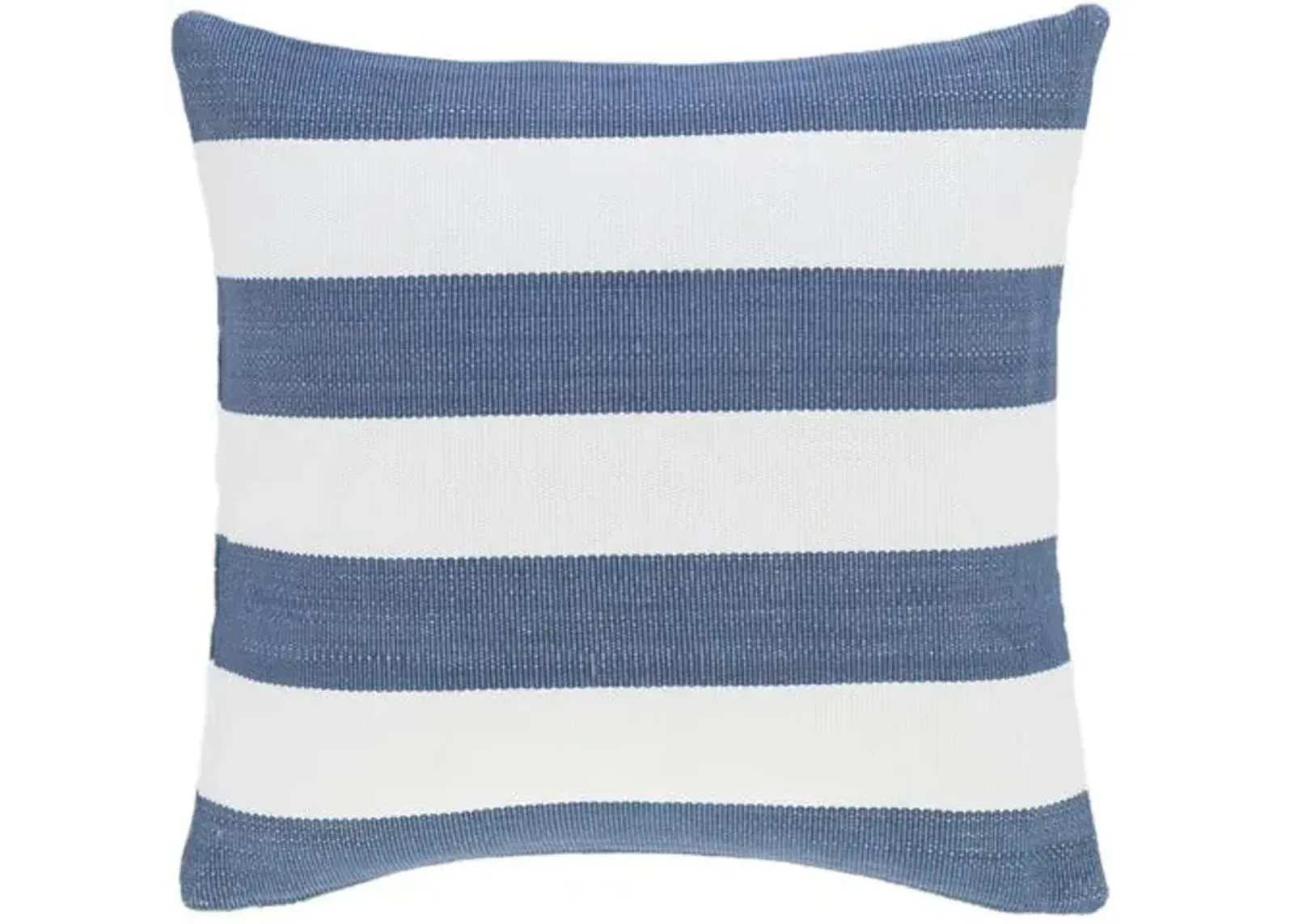 Catamaran Stripe 21x21 Outdoor Pillow - Denim - Pine Cone Hill