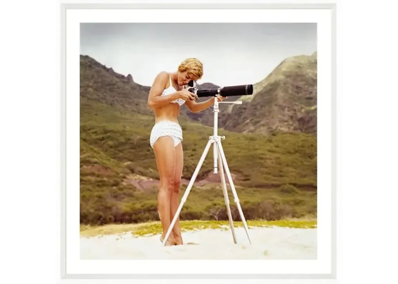 Tom Kelley - Bikini Girl and Camera 1968 - White