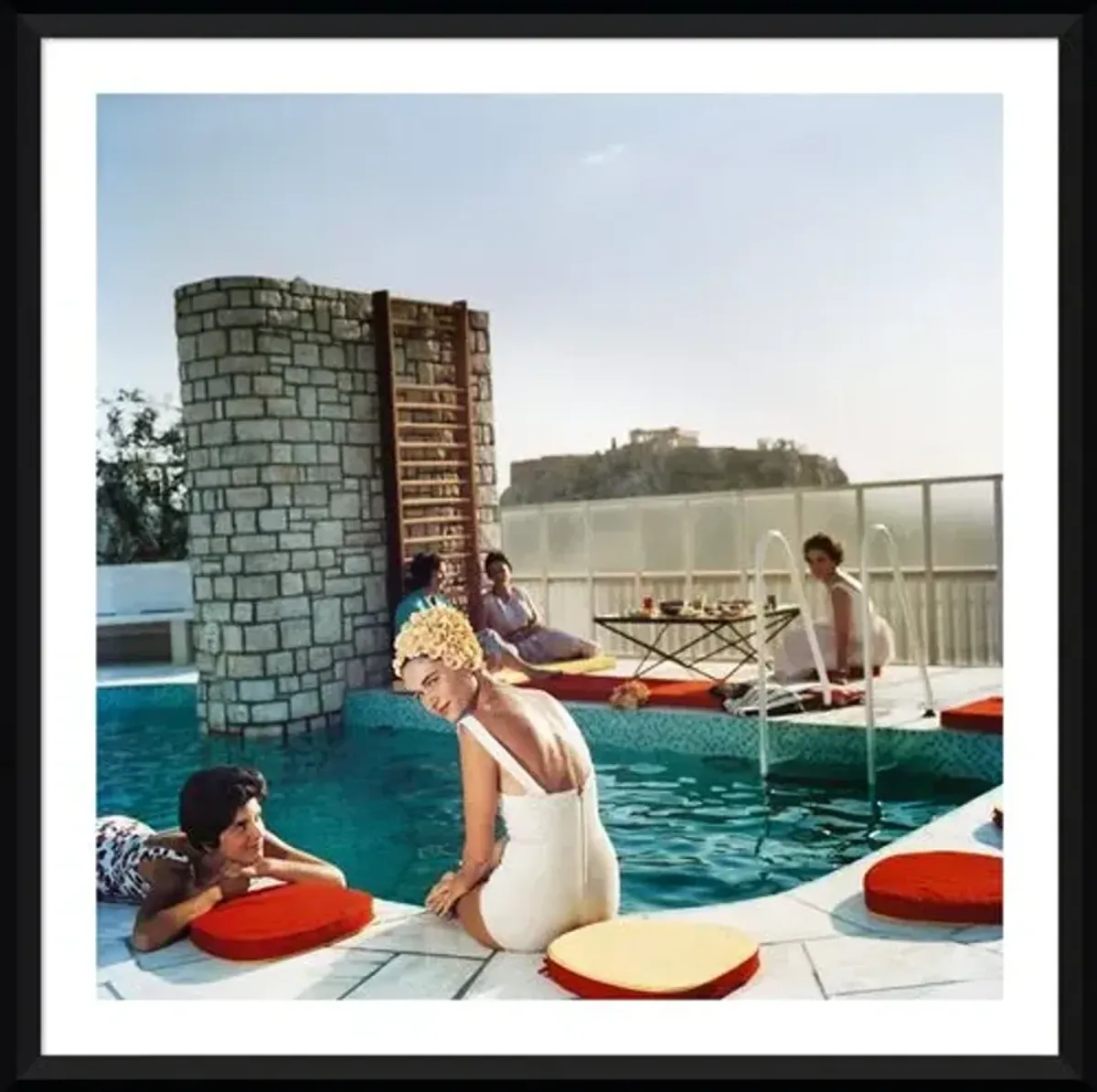 Slim Aarons - Penthouse Pool - Black