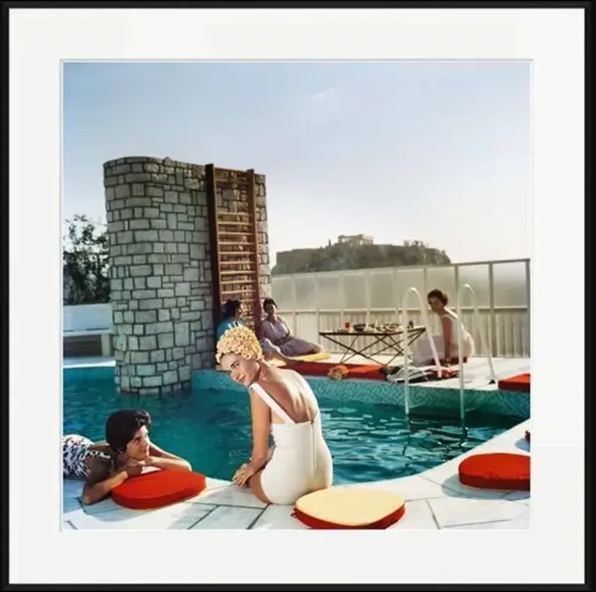 Slim Aarons - Penthouse Pool - Black