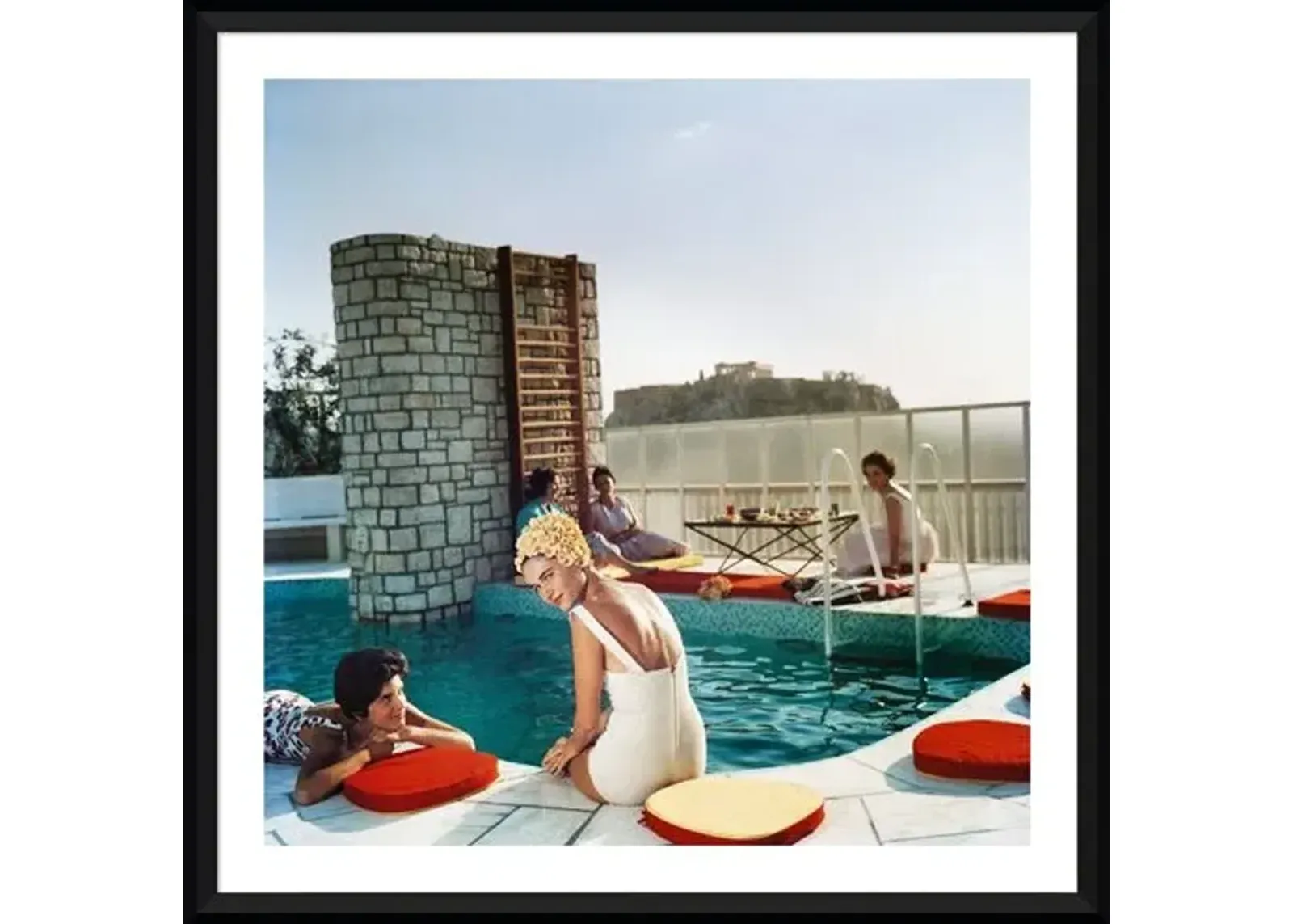 Slim Aarons - Penthouse Pool - Black