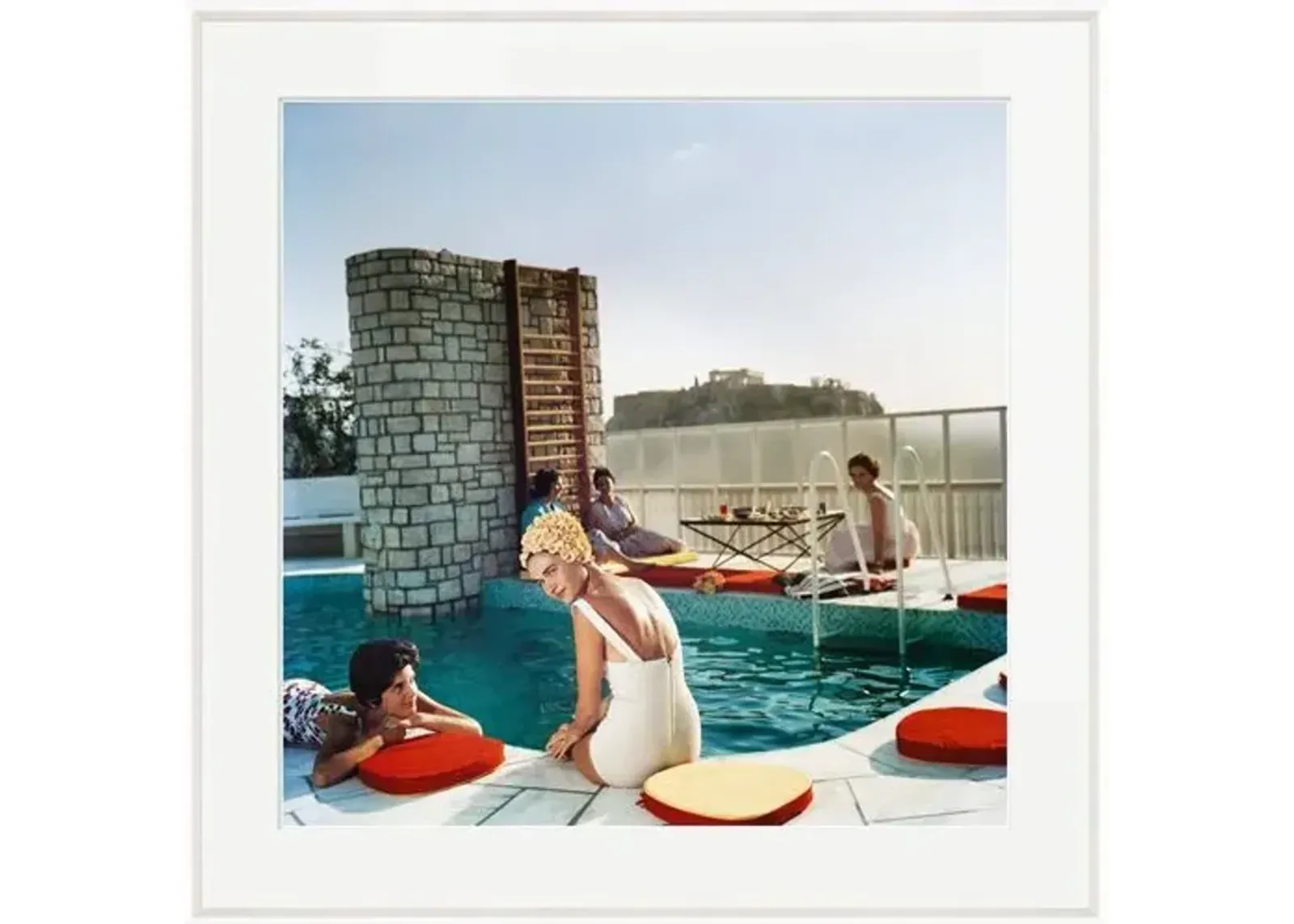 Slim Aarons - Penthouse Pool - White