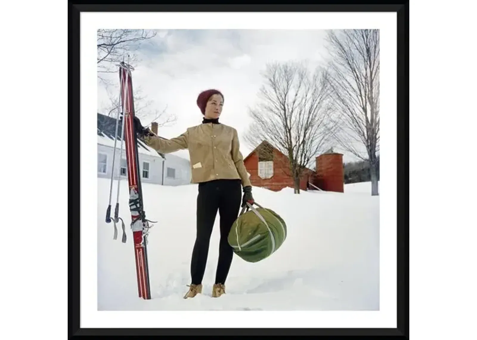 Slim Aarons - Skiing in Stowe - Black