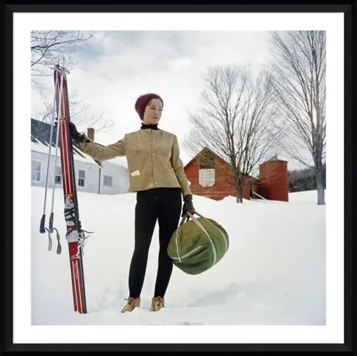 Slim Aarons - Skiing in Stowe - Black