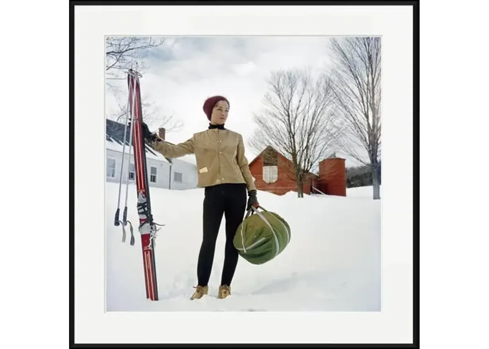 Slim Aarons - Skiing in Stowe - Black