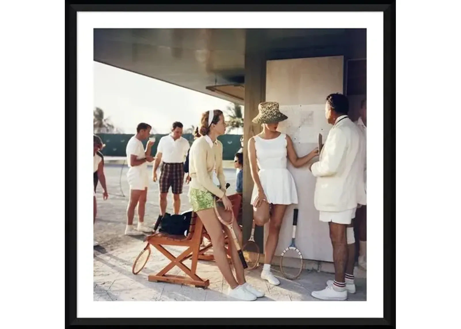 Slim Aarons - Tennis in the Bahamas - Black