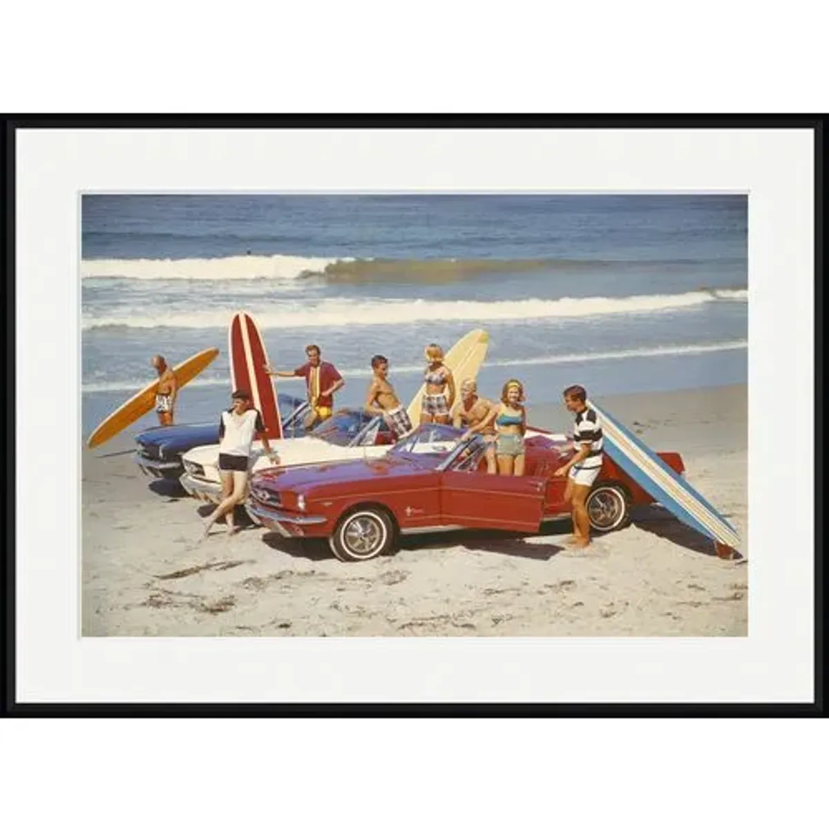 Tom Kelley - Friends with Surfboards in Car - Black