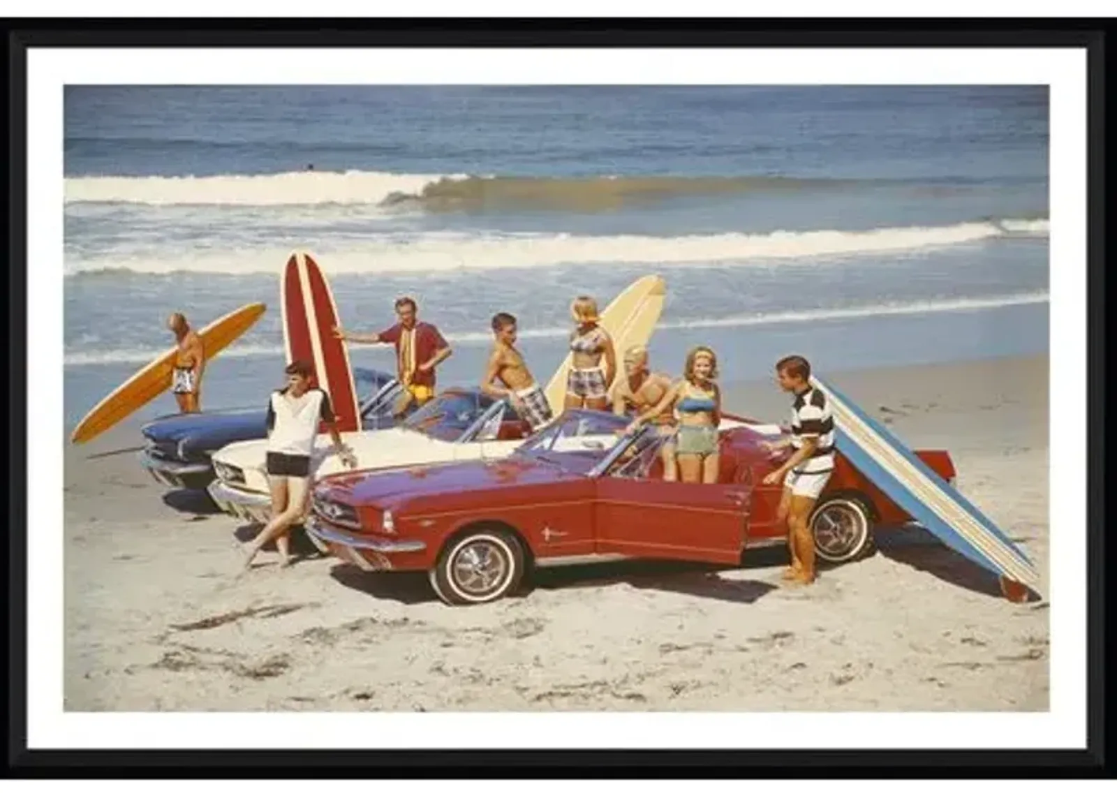 Tom Kelley - Friends with Surfboards in Car - Black