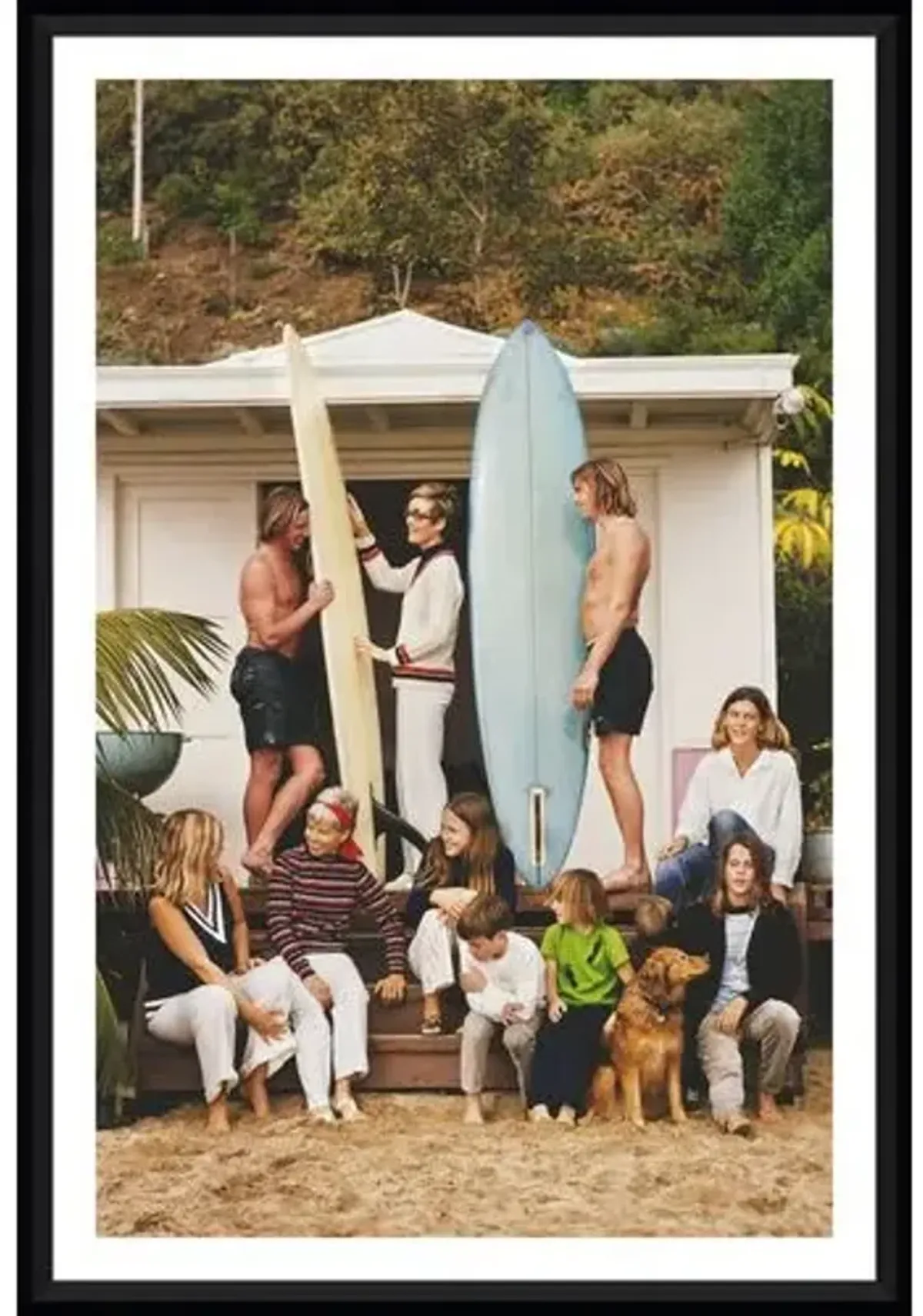 Slim Aarons - Surfing in Laguna Beach - Black