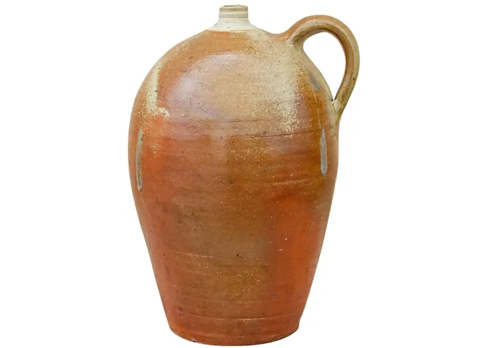 Terracotta Burnished Clay Wine Jug - de-cor - orange