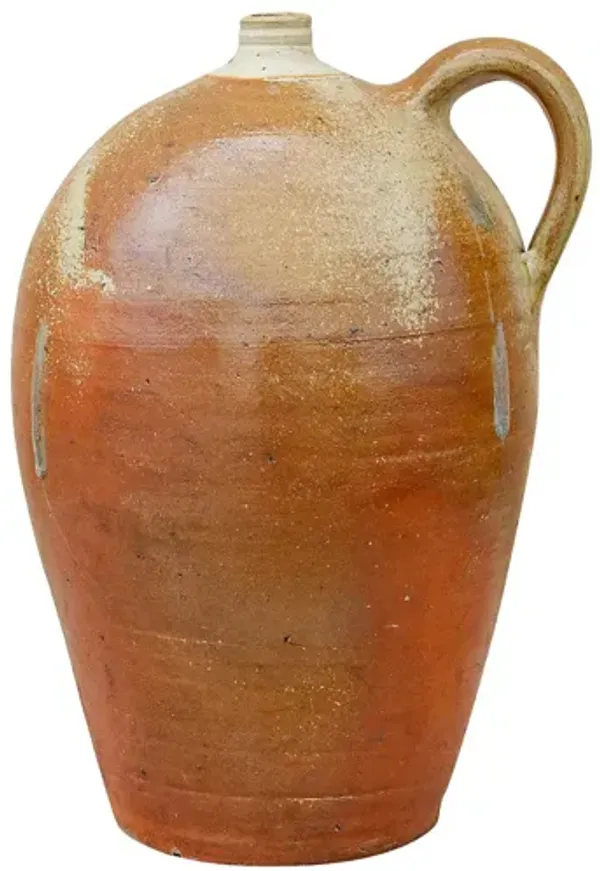 Terracotta Burnished Clay Wine Jug - de-cor - Orange