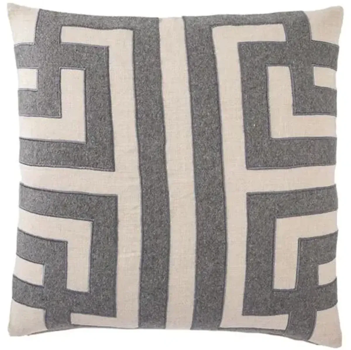 Della 22x22 Pillow - Gray/Silver Linen - Nikki Chu