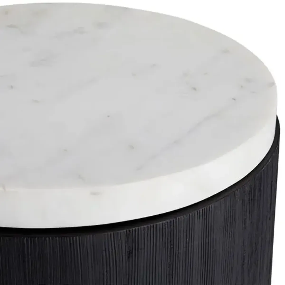 Gregor Side Tables - Black - White - Arteriors