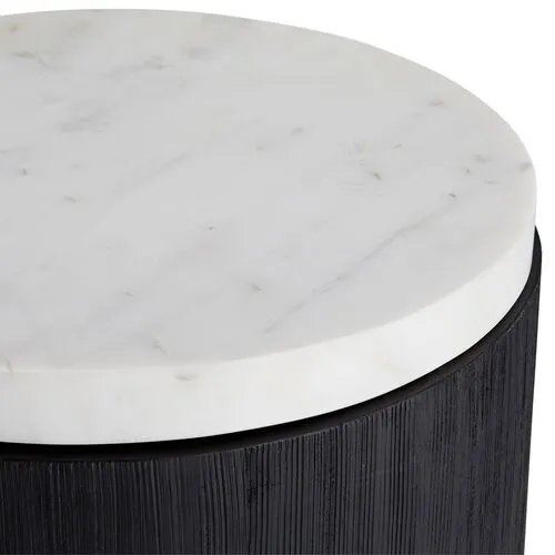 Gregor Side Tables - Black - White - Arteriors