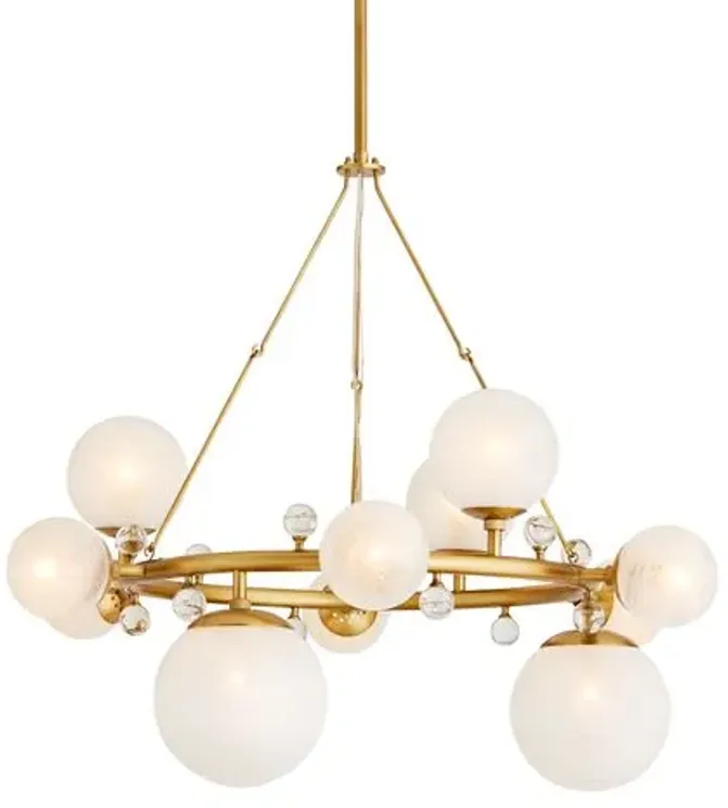 Troon Round Chandelier - Antique Brass - Arteriors - Gold