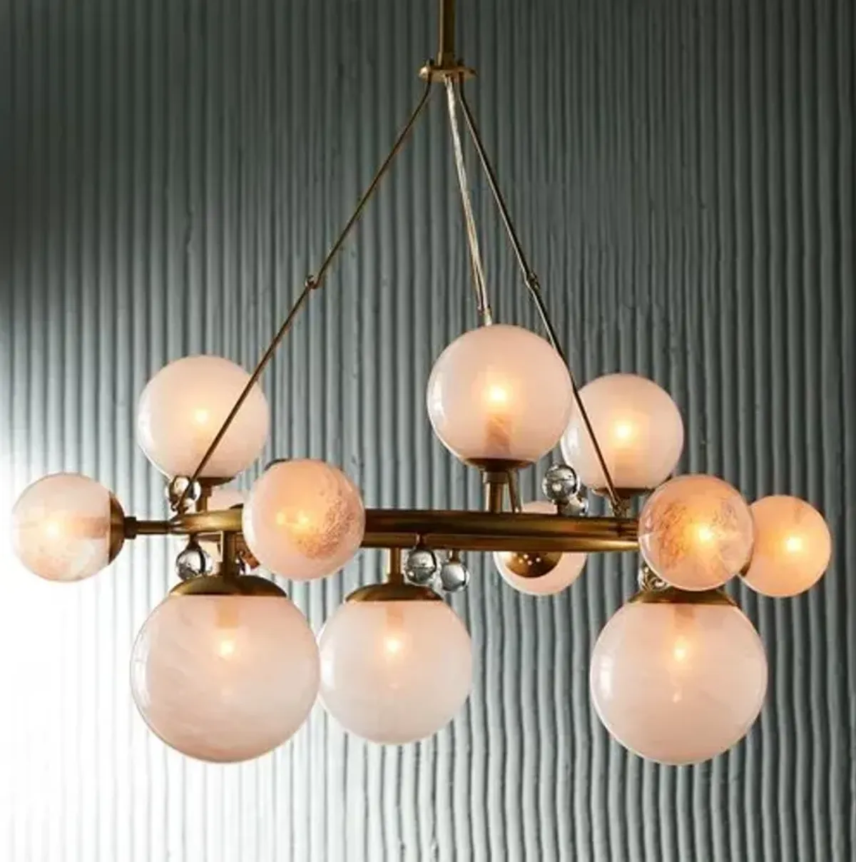 Troon Round Chandelier - Antique Brass - Arteriors - Gold