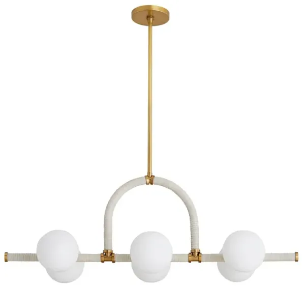 Harrison Linear Chandelier - Antique Brass - Arteriors