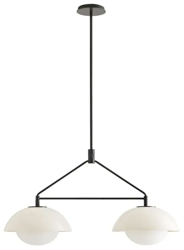 Glaze Linear Pendant - Ivory Stained Crackle - Arteriors