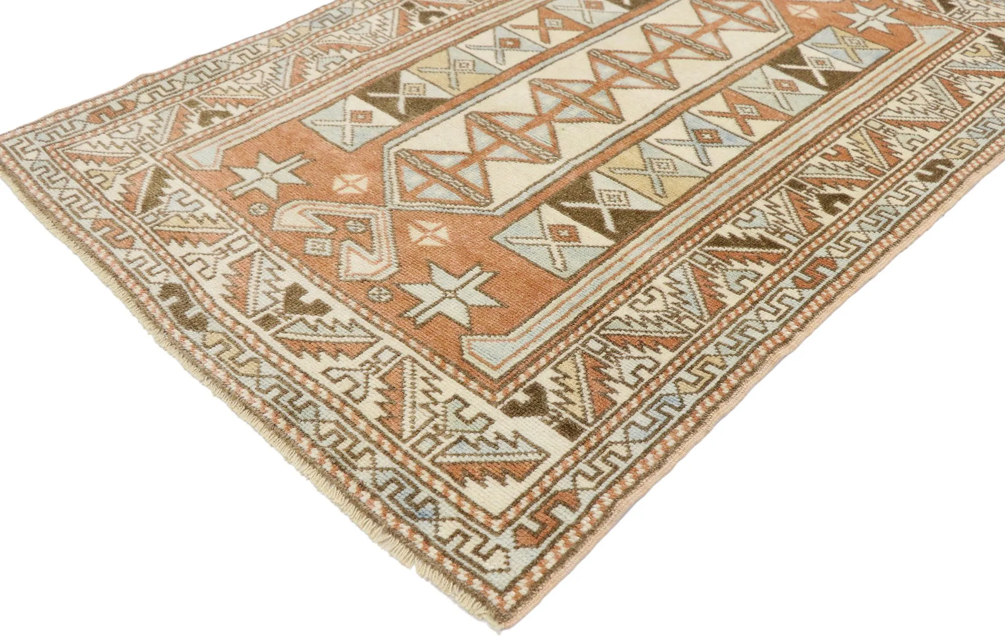 Vintage Turkish Oushak Rug - 2'10 x 4'3 - Esmaili Rugs & Antiques - Beige - Beige