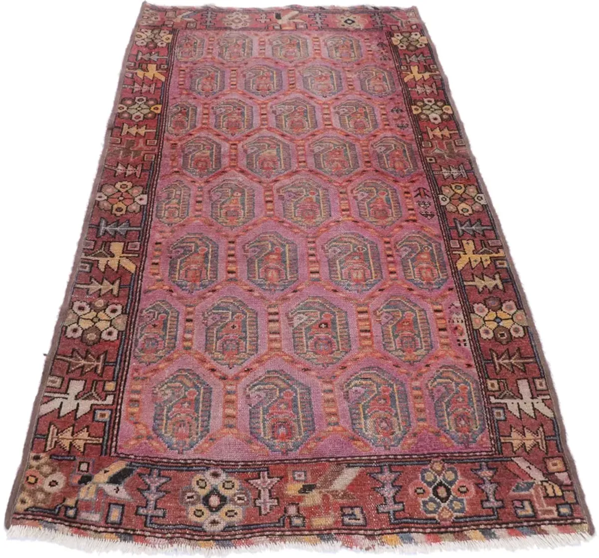 Antique Persian Malayer Rug - 3'00 x 5'08 - Esmaili Rugs & Antiques - pink - pink